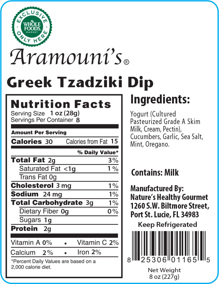 Aramouni's Greek Tzadziki Dip Label