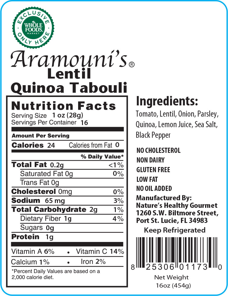 Aramouni's Lentil Quinoa Tabouli